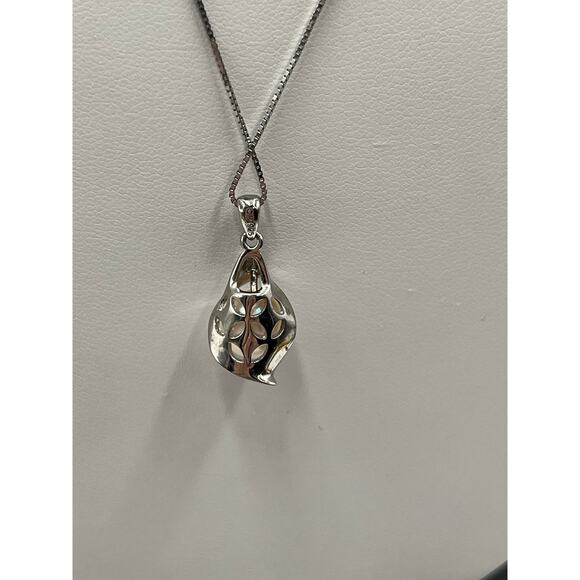 CP Sterling Silver White Freshwater Cultured Pearl Pendant Chain Necklace 18” - Picture 10 of 11